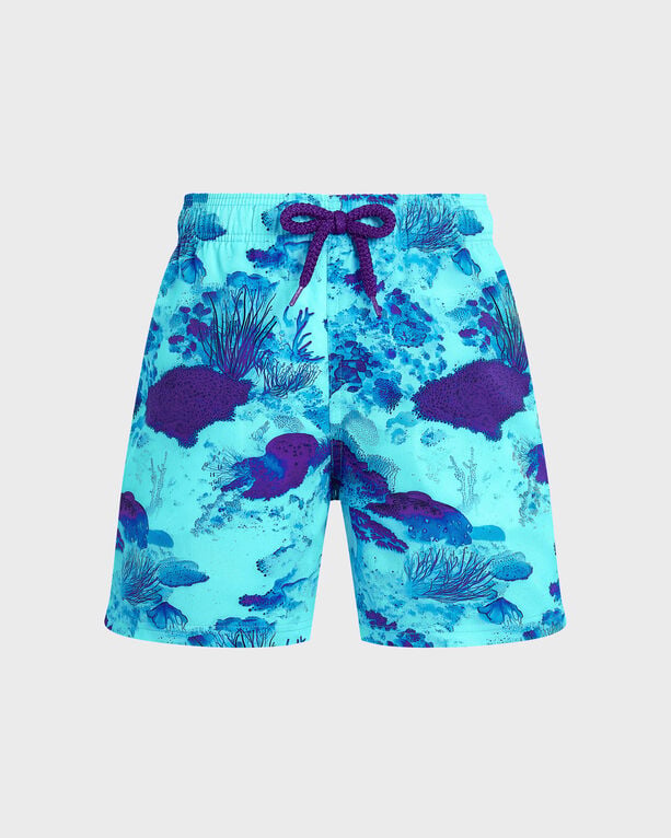 Vilebrequin - Boys Stretch Swim Shorts Coral Reef - Swimwear - Jirise - Blue - Size 14