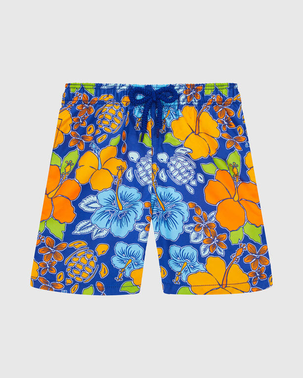Vilebrequin - Boys Swim Shorts Tropical Turtle - Swimwear - Jim - Blue - Size 10