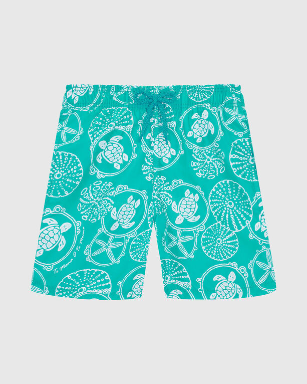 Vilebrequin - Boys Swim Shorts Oursins Bicolores - Swimwear - Jim - Green - Size 14