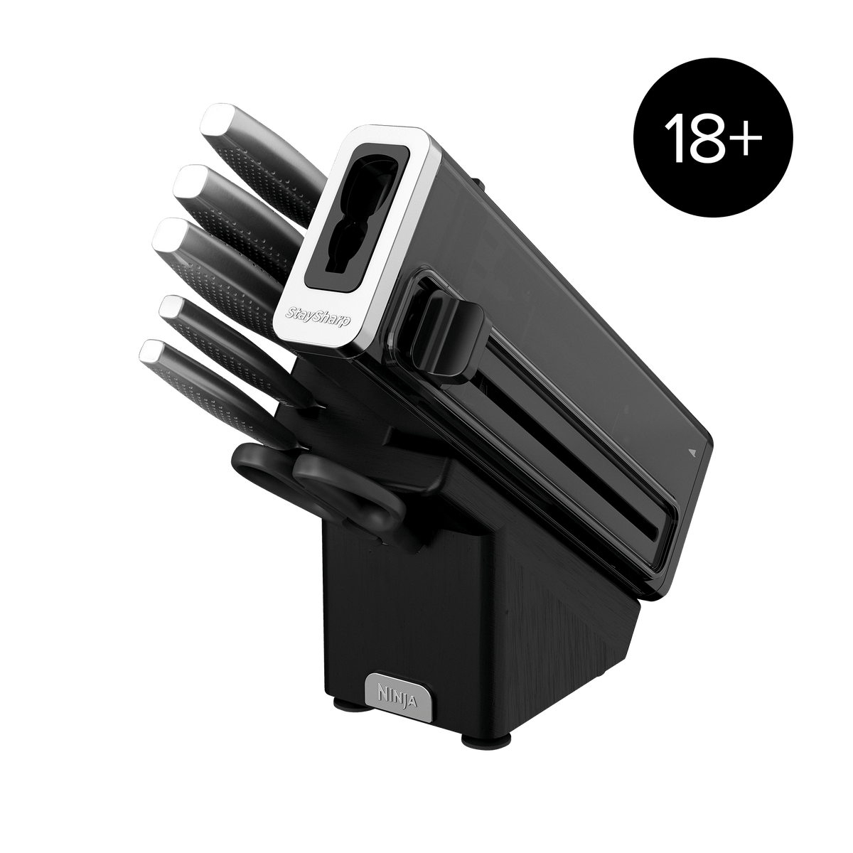 Ninja StaySharp Stainless 6-Piece Knife Set & Wood Block – in Charcoal | K62006EUUK | by SharkNinja