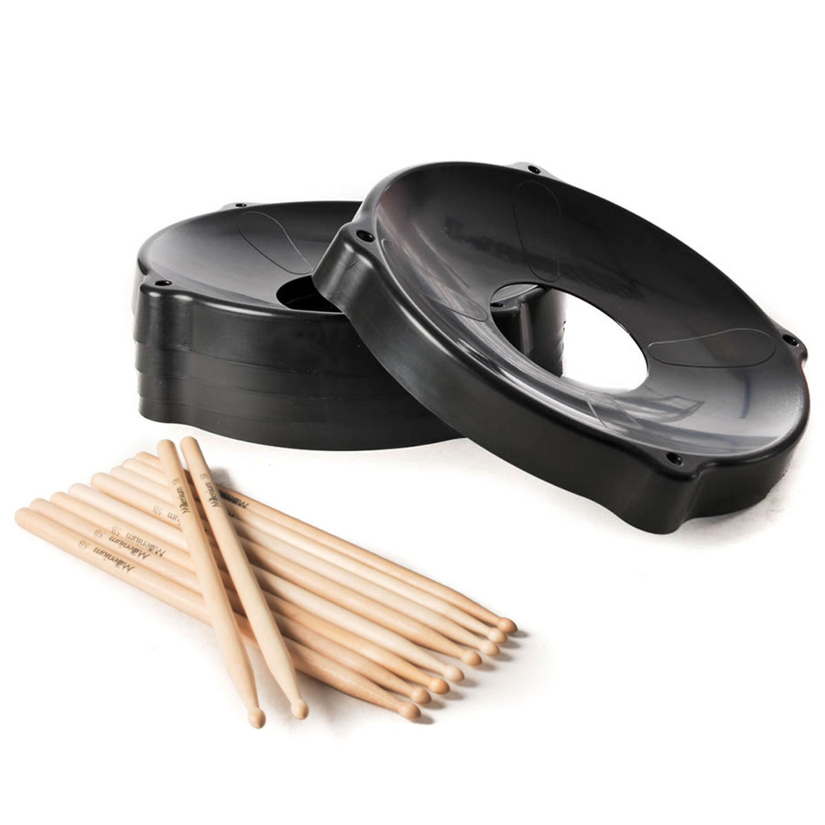 Drums 5er Kombi – Set aus 5 Ballschalen und 5 Paar Drumsticks