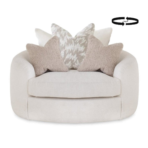 Logan 360° Swivel Cuddle Chair - Choice Of Fabrics