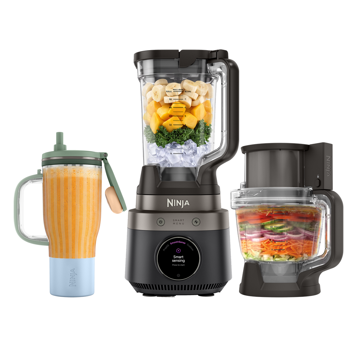 Ninja CrushBOSS 3-in-1 Kitchen System with Food Processor & Tumbler in Onyx | LB401UKBK | by SharkNinja