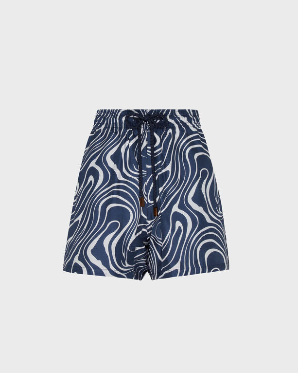 Vilebrequin - Women Silk Bermuda Shorts Waves - Bermuda - Lika - Blue - Size M