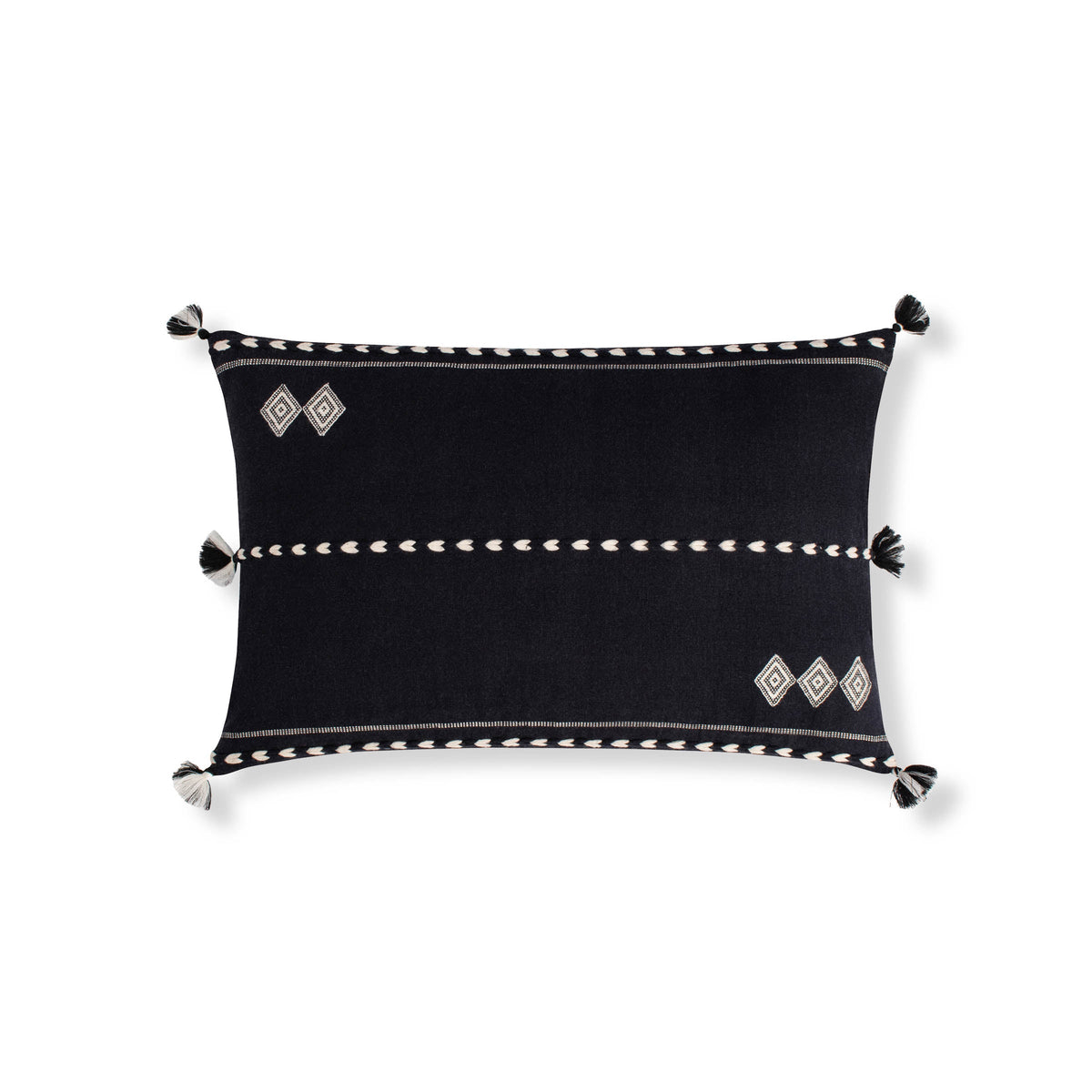 Cayucos Lumbar Pillow - 16" x 24" / Black