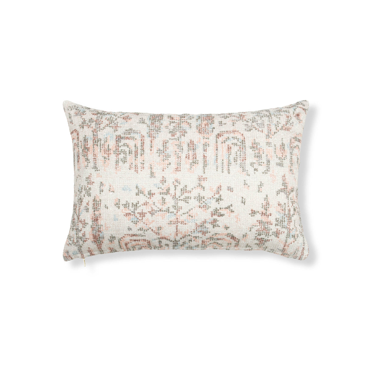 Versailles Pillow - 16" x 24" / Distressed pink & green & blue