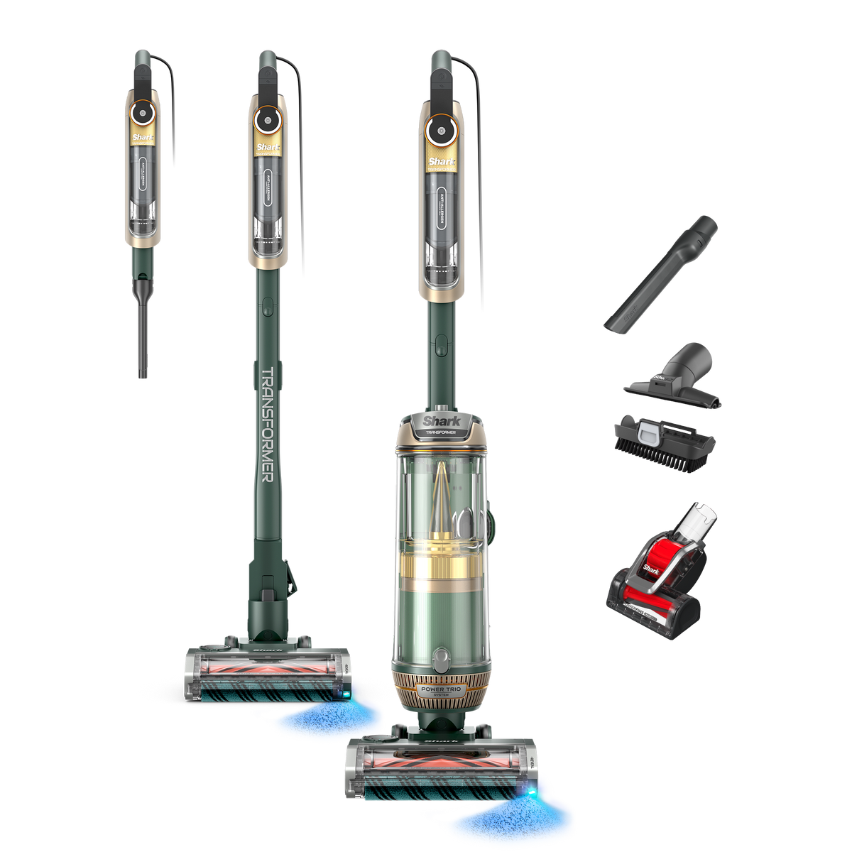 Shark PowerDetect Transformer PowerTrio System Upright Vacuum with Detect and Reveal – in Deep Sage Green | LX5001UKT | by SharkNinja