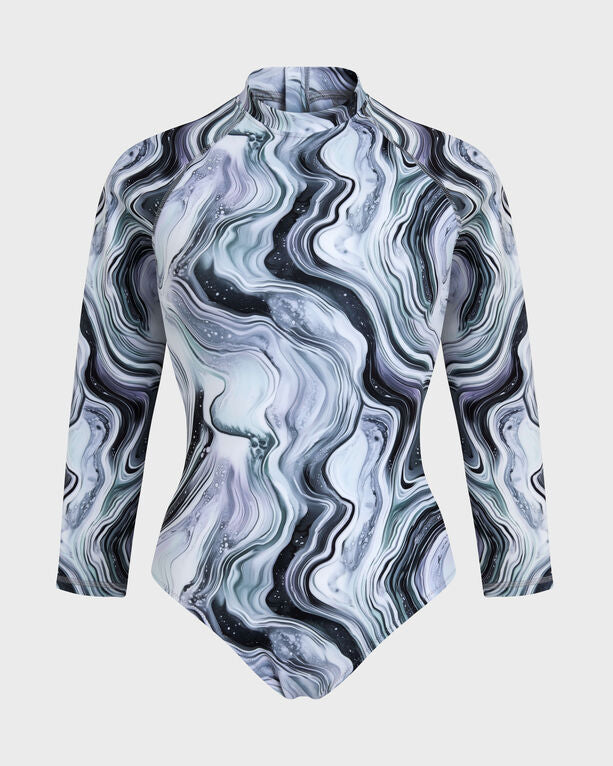 Vilebrequin - Women One-piece Uv Protection Rashguard Marble - Rashguard - Lexane - White - Size L