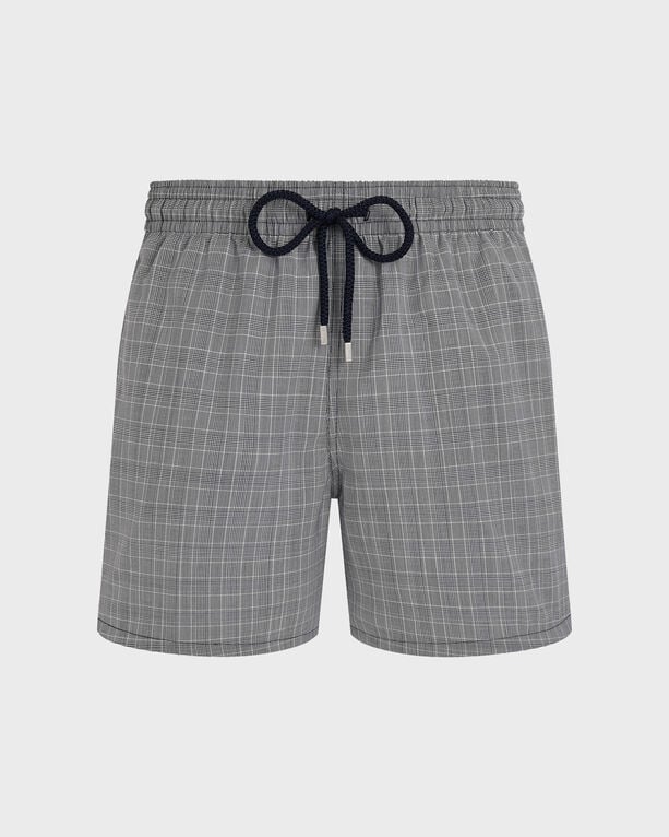 Vilebrequin - Men Ultrafine Wool Swim Shorts Prince Of Wales Check - Swimwear - Moopea - Blue - Size XXL