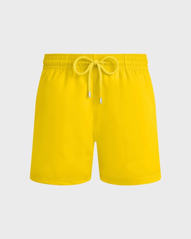 Vilebrequin - Men Stretch Short Swim Shorts Solid - Swimwear - Monrise - Yellow - Size XXXL