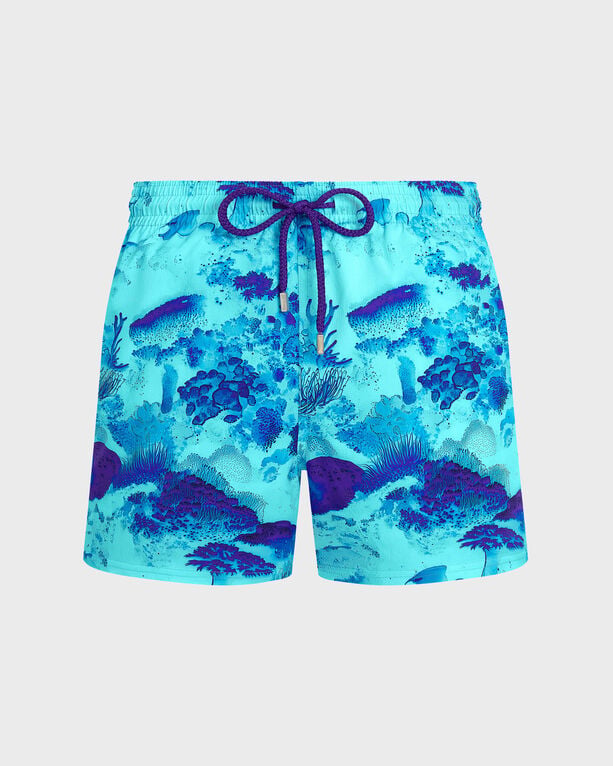 Vilebrequin - Men Stretch Short Swim Shorts Coral Reef - Swimwear - Monrise - Blue - Size XXXL