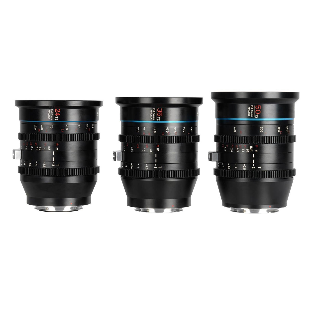 SIRUI Jupiter 3eR-Set 24mm/35mm/50mm T2 Makro Cine Vollformat-Objektiv - EF-Mount
