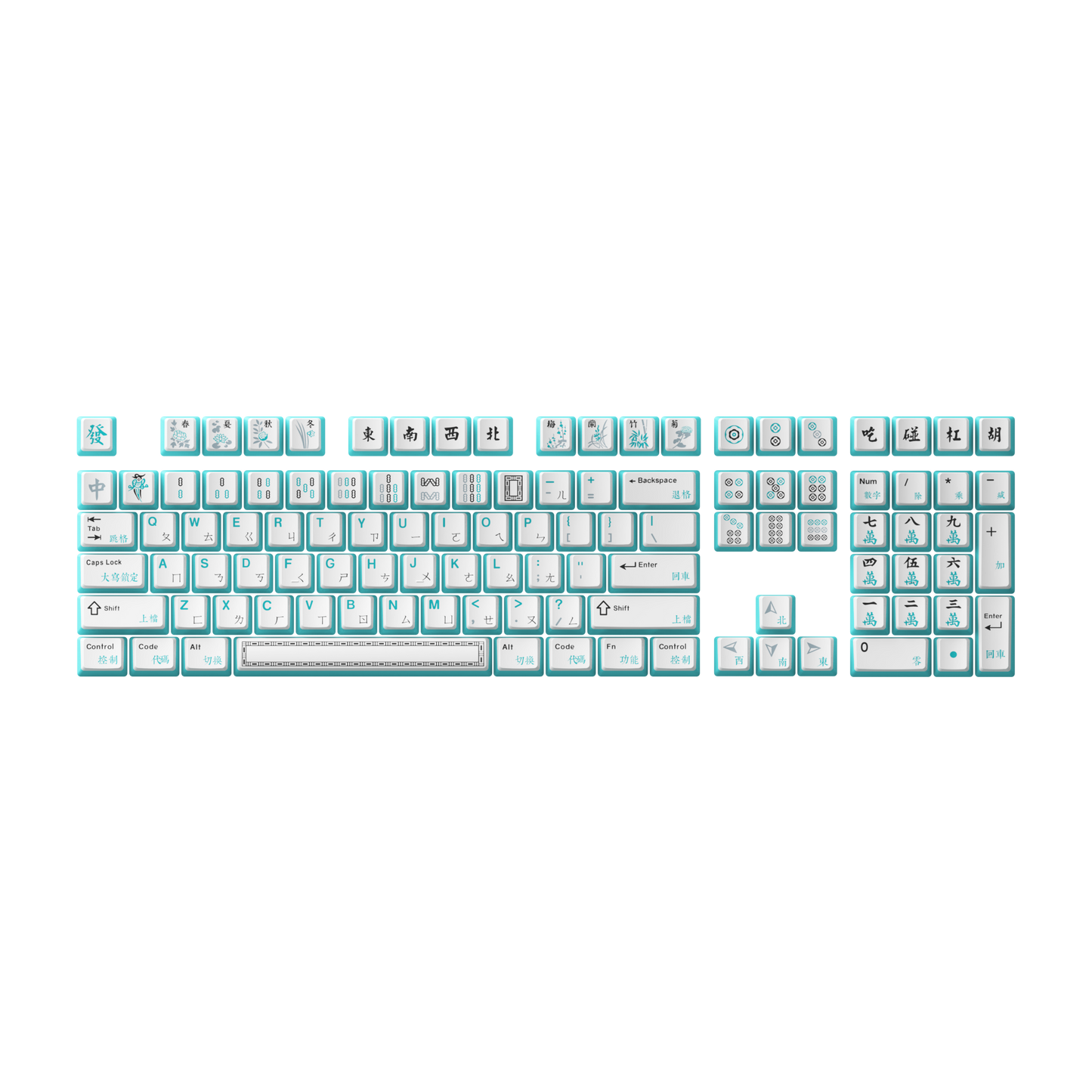 Mahjong Keycap Set (108-Key)
