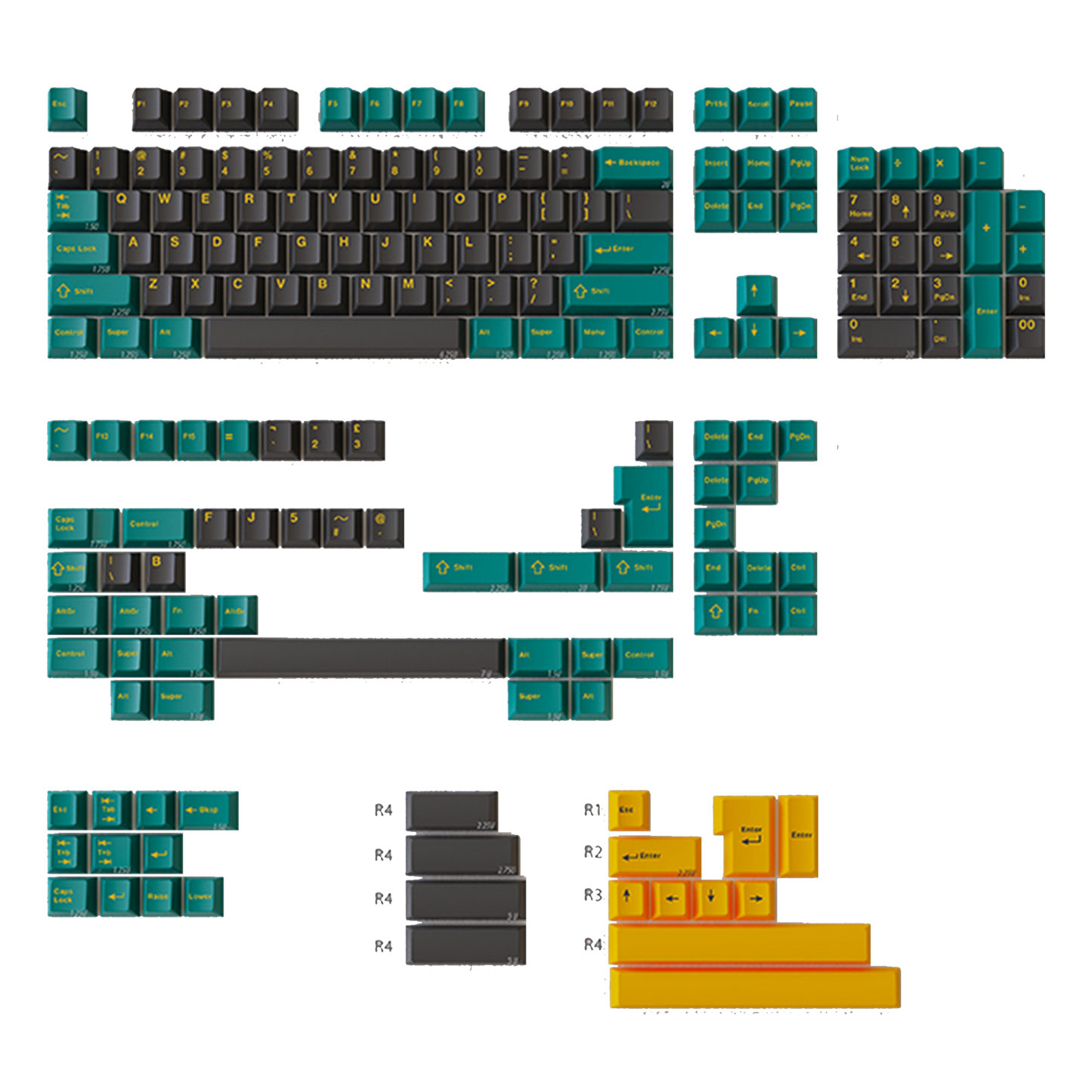 Marrs Green Keycap Set(184-key)