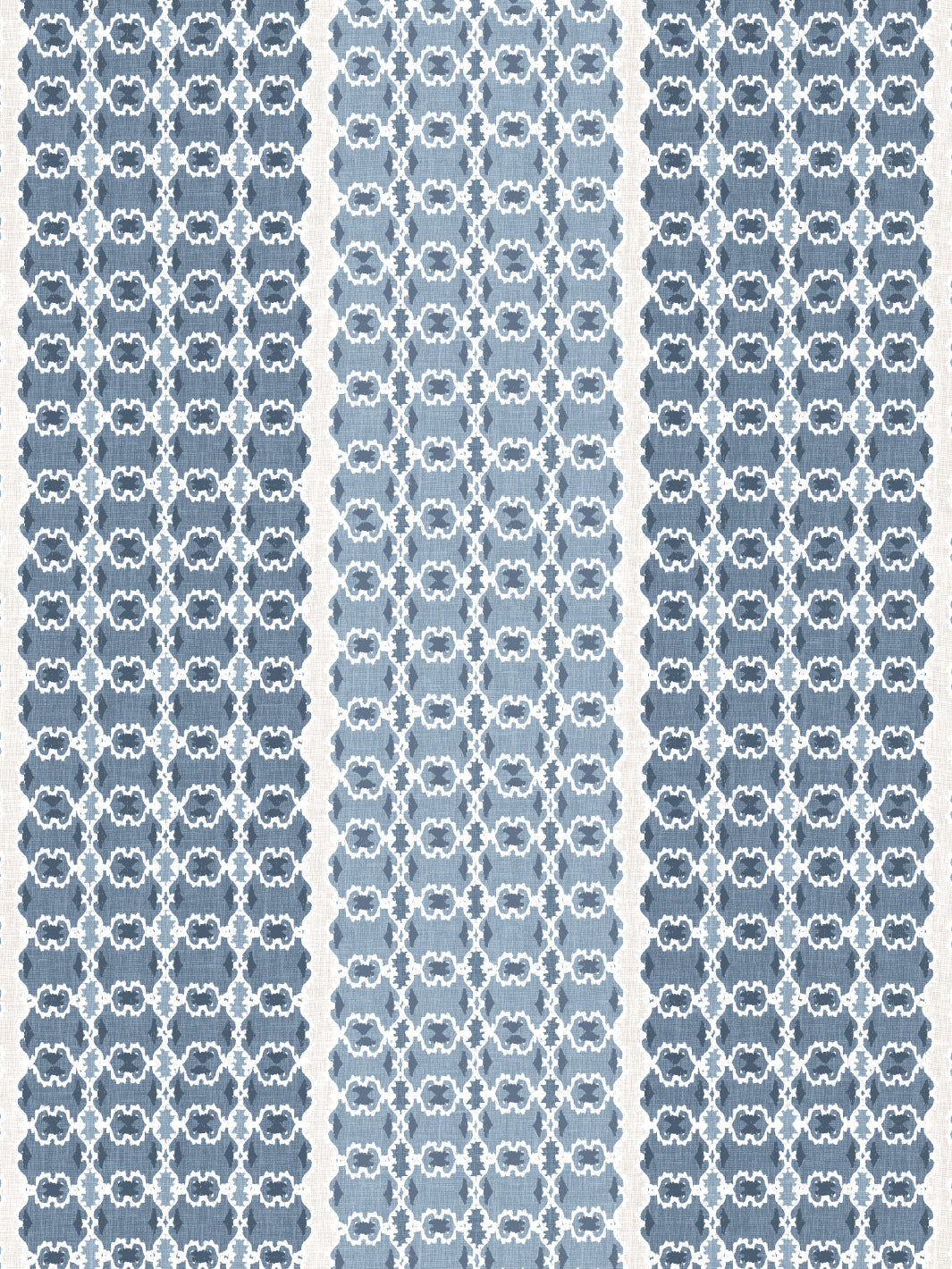 'Medallion Stripe' Wallpaper by Nathan Turner - Blues - Removable / 26 in. x 4.5 ft.