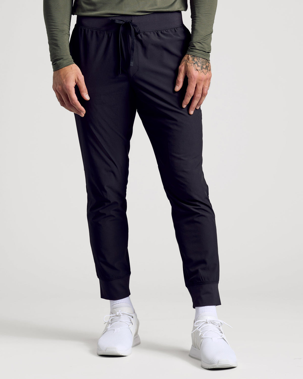 True Classic Black Active Training Jogger Pants | Cotton Blend | Athletic Cut | Small
