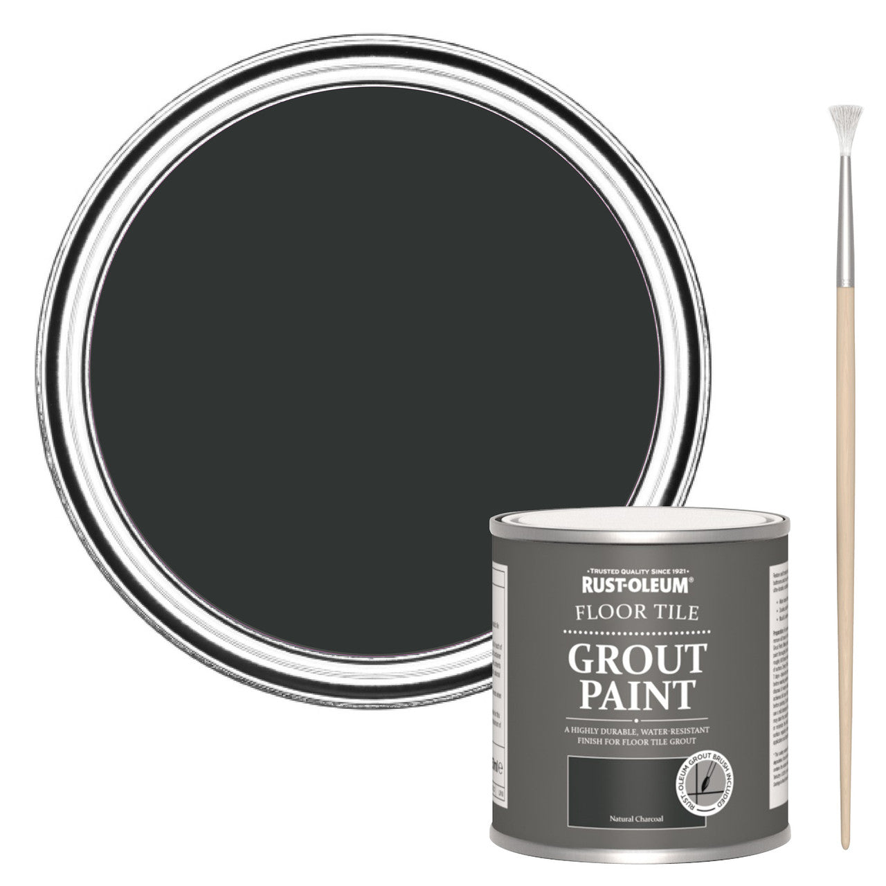 Rust-Oleum Black Floor Grout Paint - Natural Charcoal 250ml