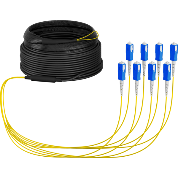 Trunkkabel U-DQ(ZN)BH OS2 8E (1x8) SC-SC, 10m Dca LSZH G657A1