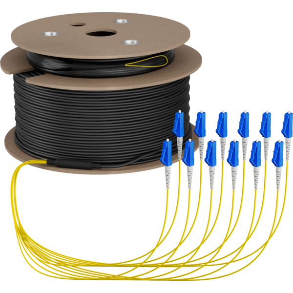 Trunkkabel U-DQ(ZN)BH OS2 12E (1x12) LC-LC, 50m Dca LSZH G657A1