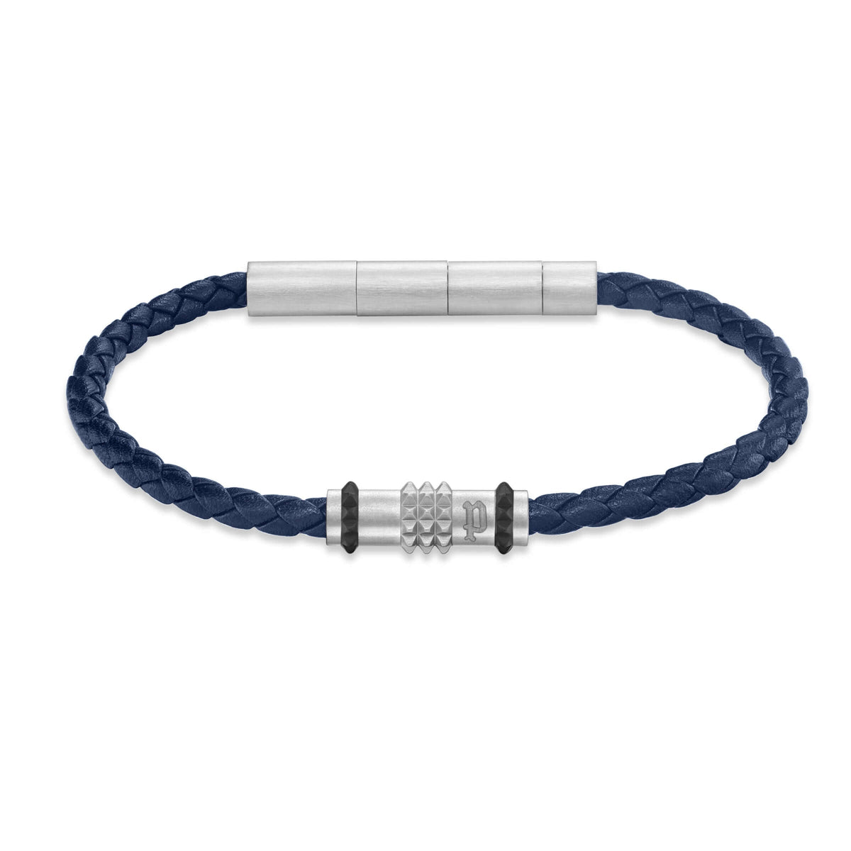 Police Herren Armband Leder Edelstahl Blau - Armbänder Herren Leder - Armband Herren Leder - Armband Leder Herren - Armbänder Herren