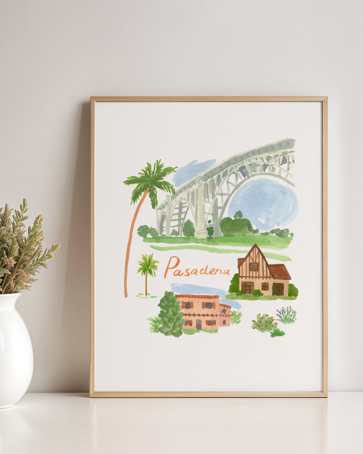 Pasadena in Bloom Art Print - SQUARE