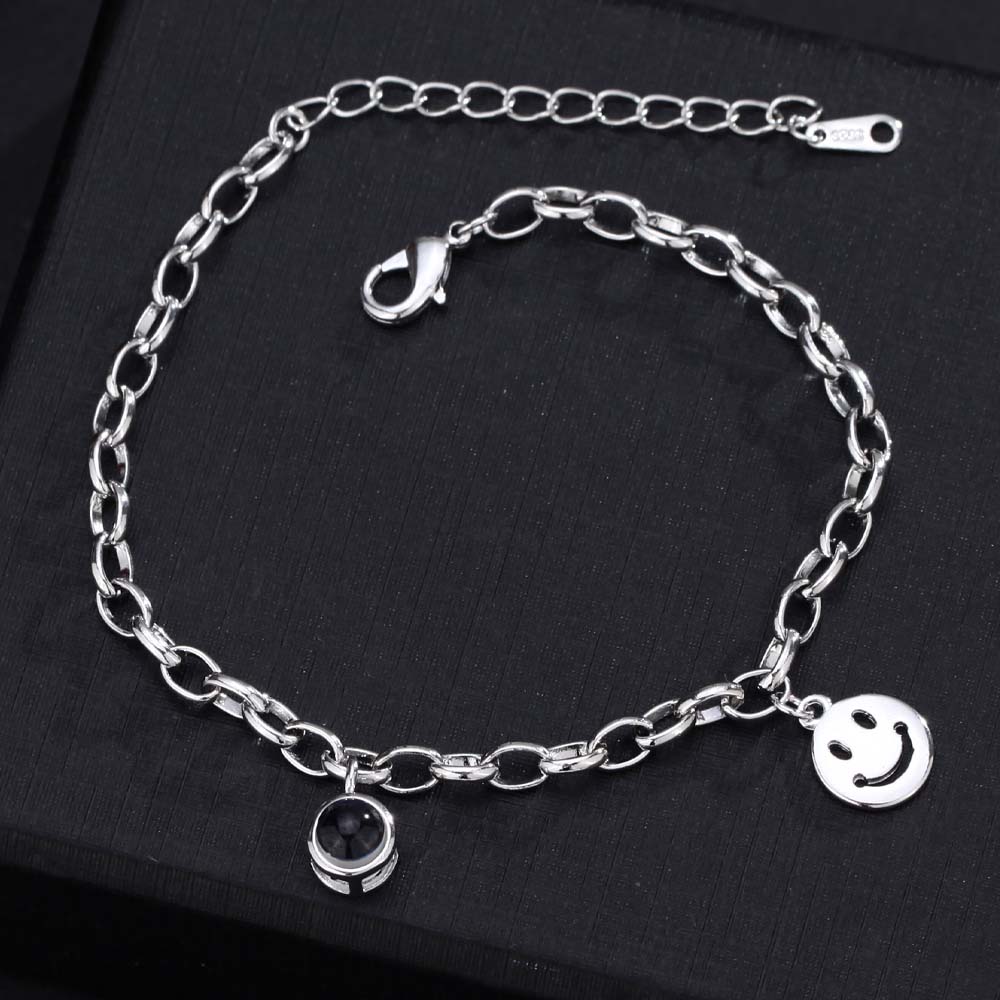 Personalisierte Bild Armband mit Lächeln Anhänger
