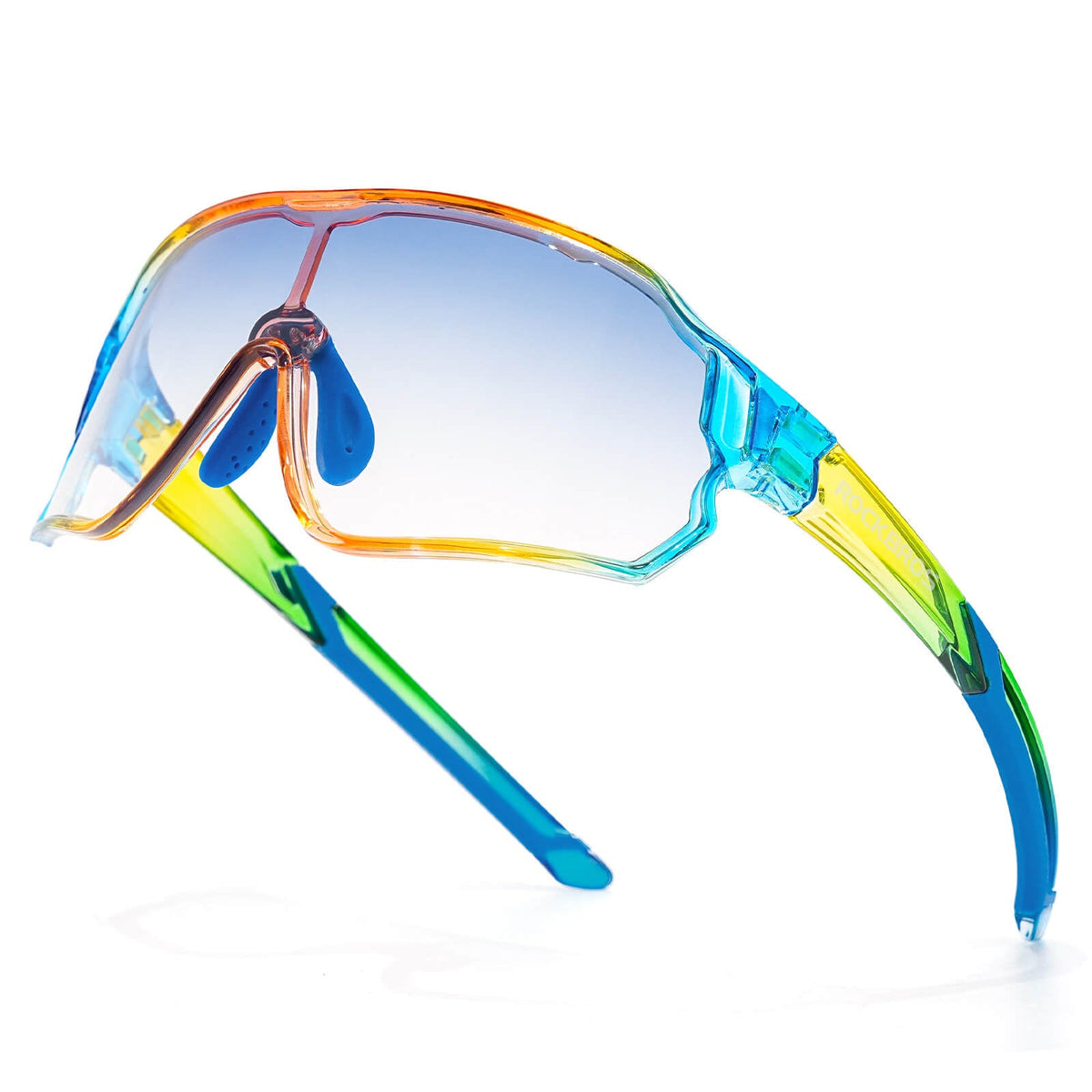 Selbsttönende Fahrradbrille für Kinder mit UV400-Schutz - Transparent Blau