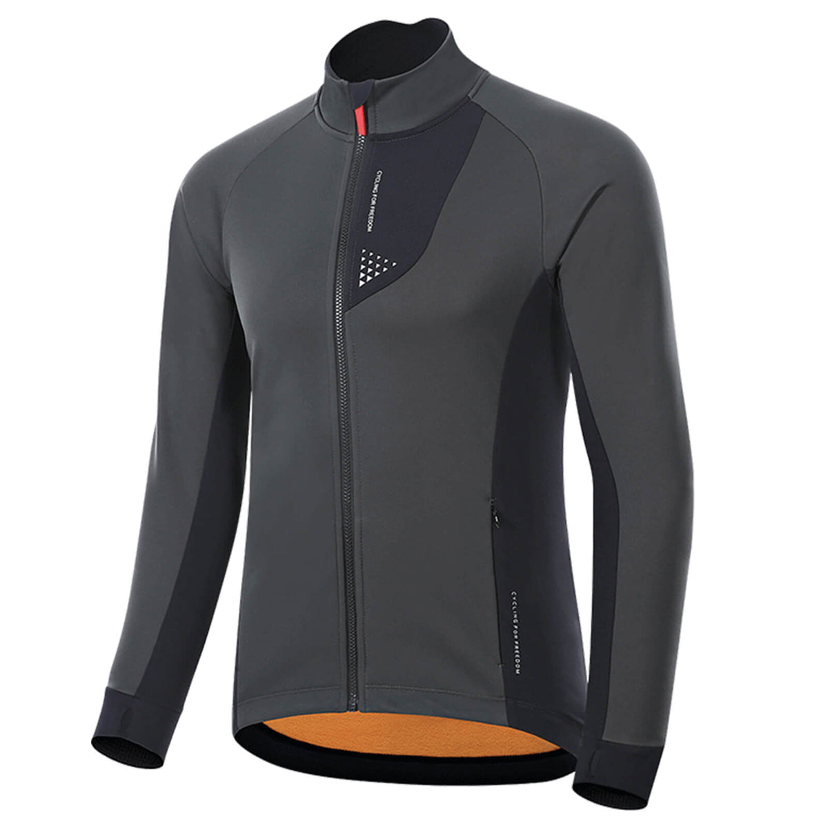 ROCKBROS Herren Winter Fahrradjacke Winddicht Atmungsaktiv mit Fleecefutter - M