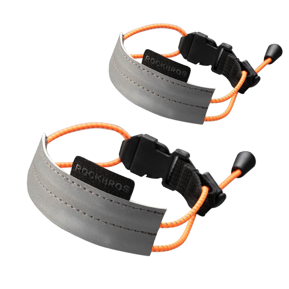 ROCKBROS Hosenband reflektierend für Radfahren Reflektorband - Orange / 1 Paar