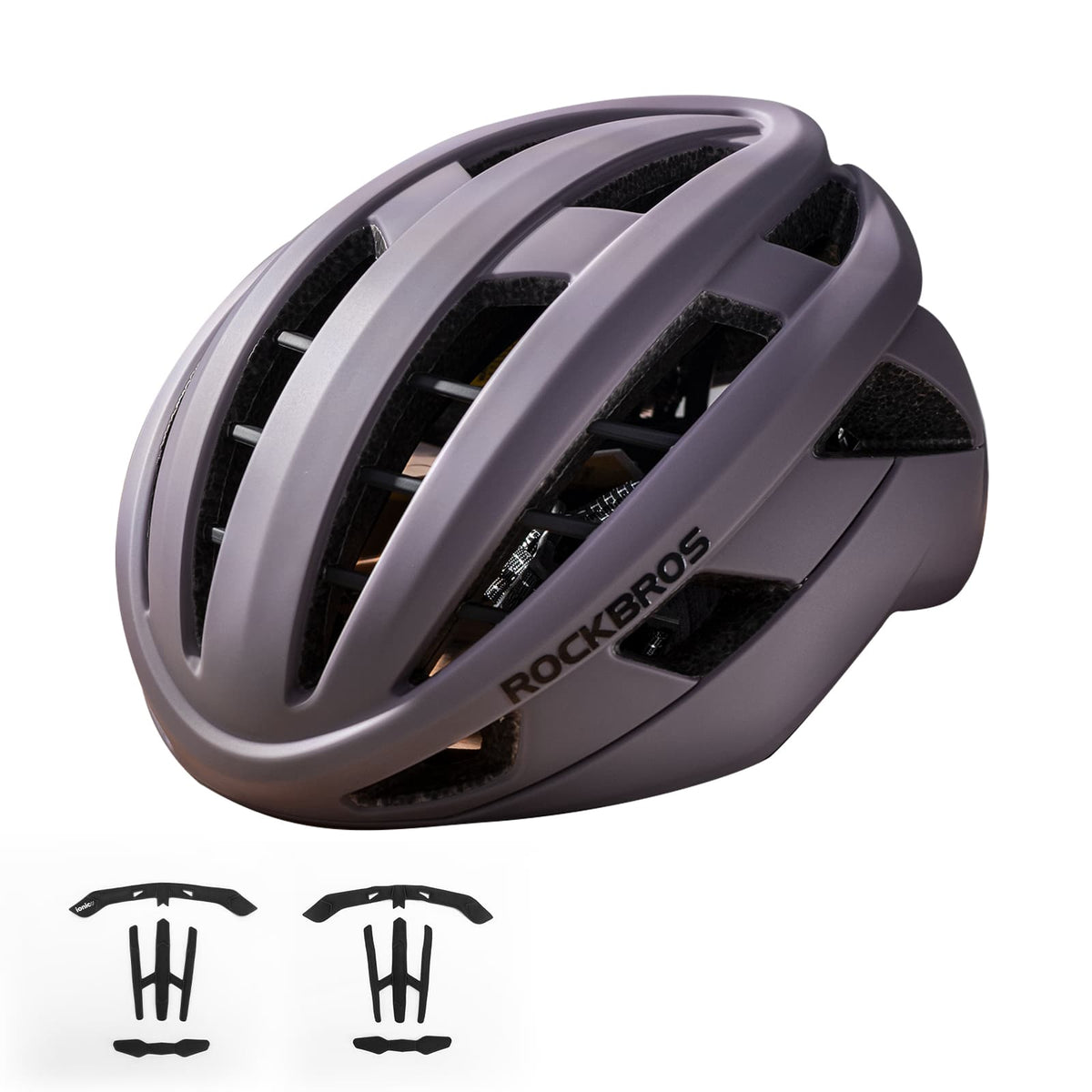 Integrierter Fahrradhelm Stoßfest Verstellbar - Haze-Lila-matt / M (54-58cm)