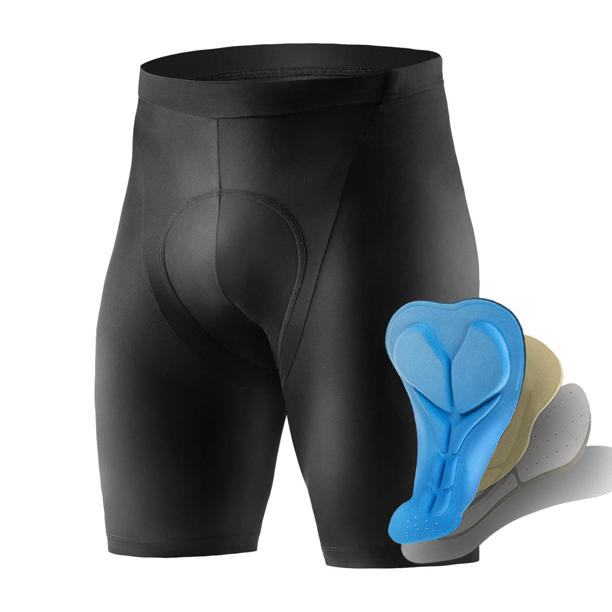 Fahrradhose mit 3D-Polster Atmungsaktiv Elastisch Reflektierend - S