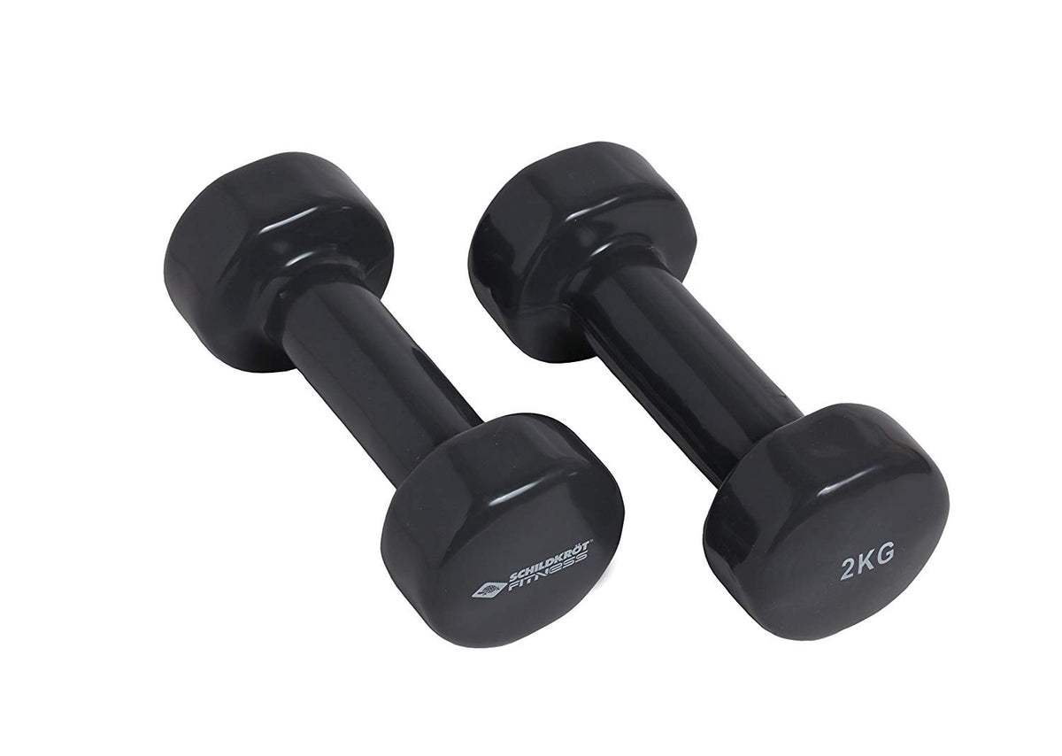 Schildkröt Vinyl Hantel-Set – 2 x 2,0 kg Kurzhanteln für Fitness