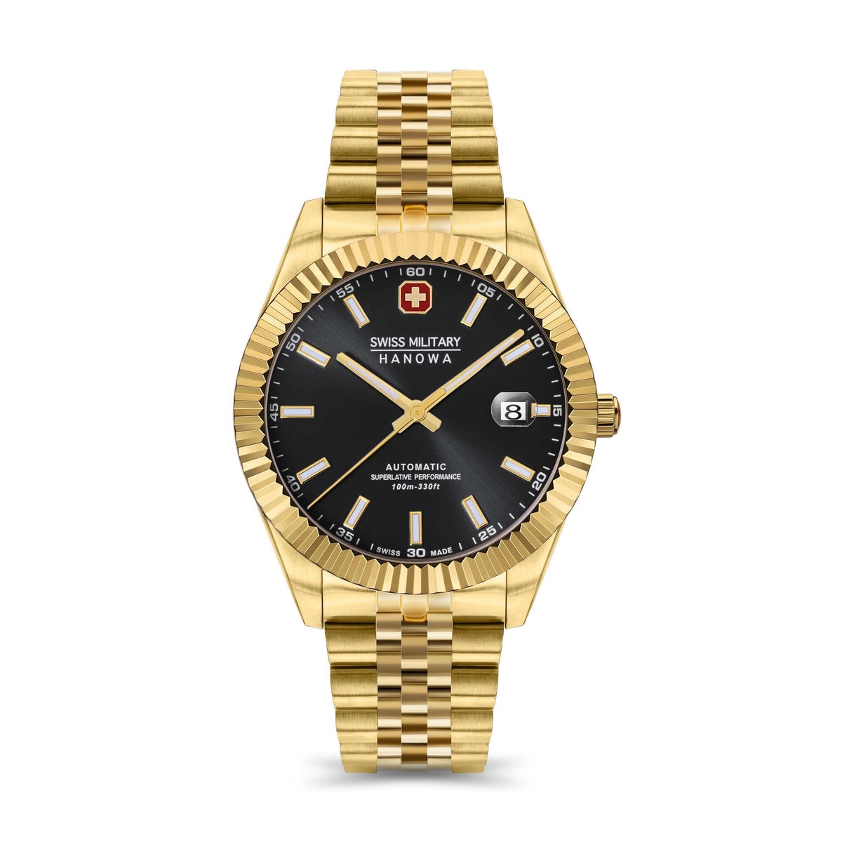 DILIGENTER Gold 41mm Edelstahl Uhr Automatik Chronograph Herrenuhr - Swiss Made