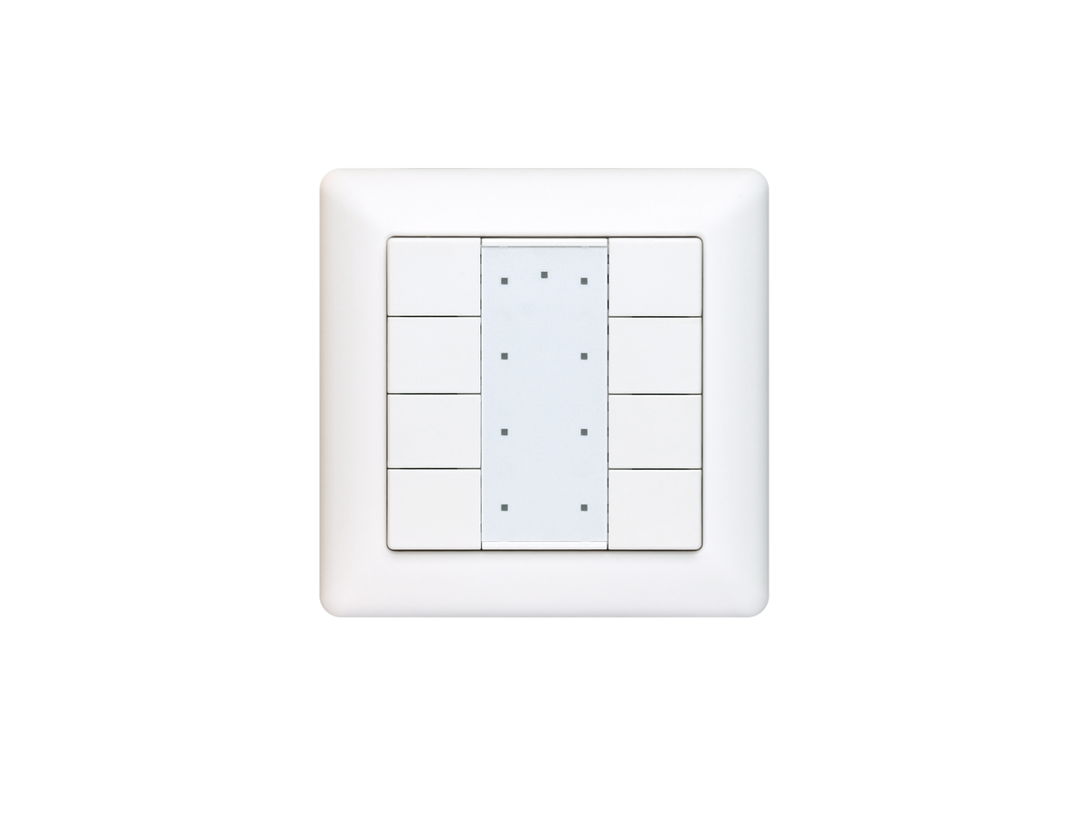 SR-KNX-9551K8 KNX Wandschalter Taster 8-fach LED Statusanzeige, busversorgt, ETS-konfigurierbar