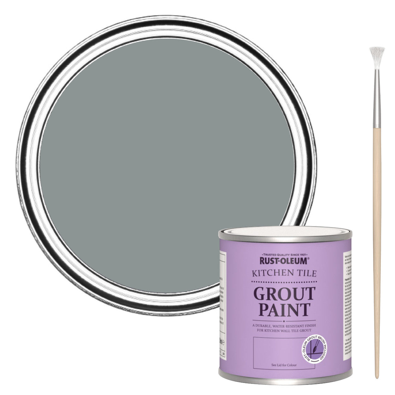 Rust-Oleum Grey Kitchen Grout Paint - Slate 250ml