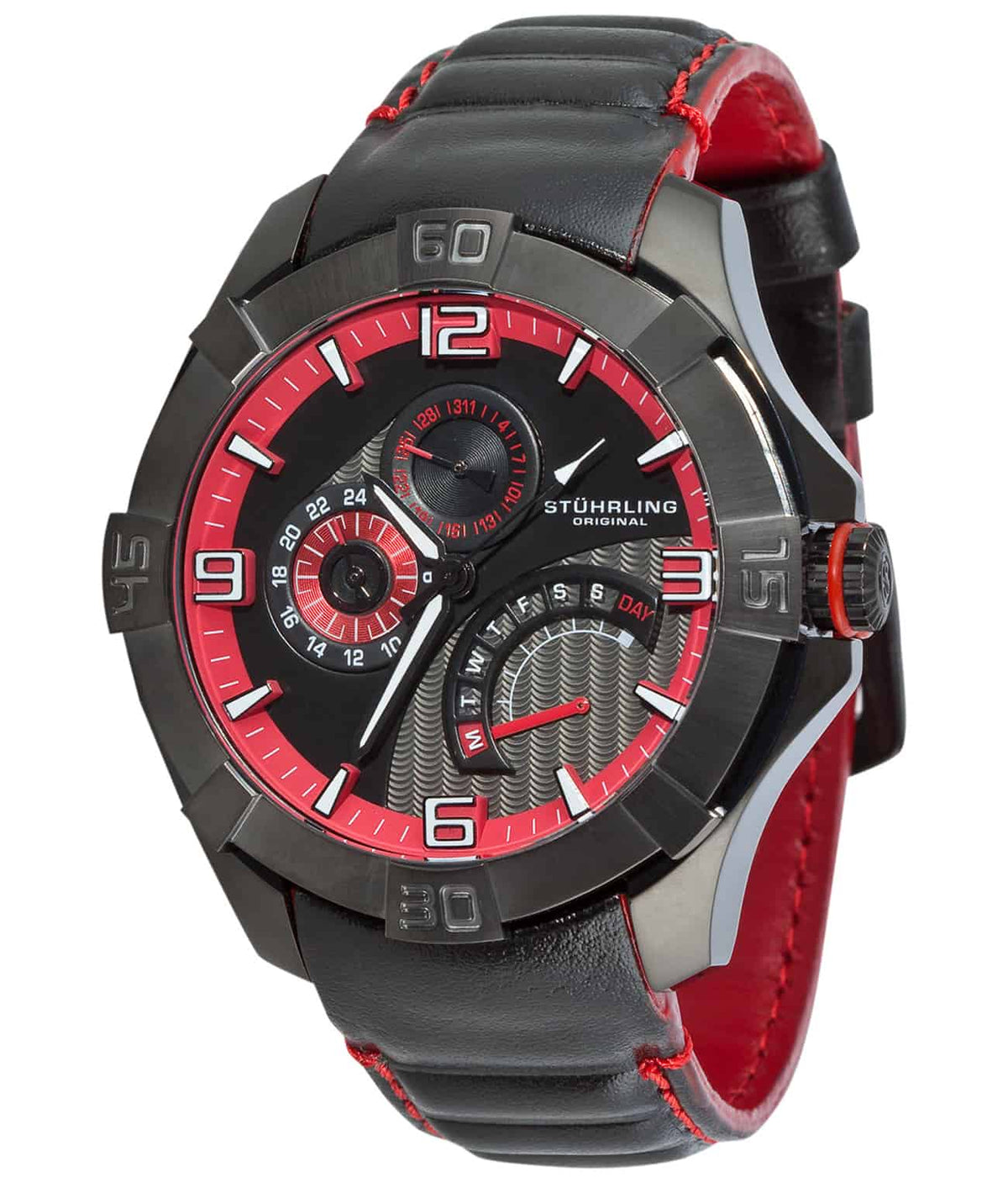 Gen-X 264XL Quartz 49mm Diver - Black Dial / Black PVD Case / Black Leather Strap Black PVD Tang Buckle