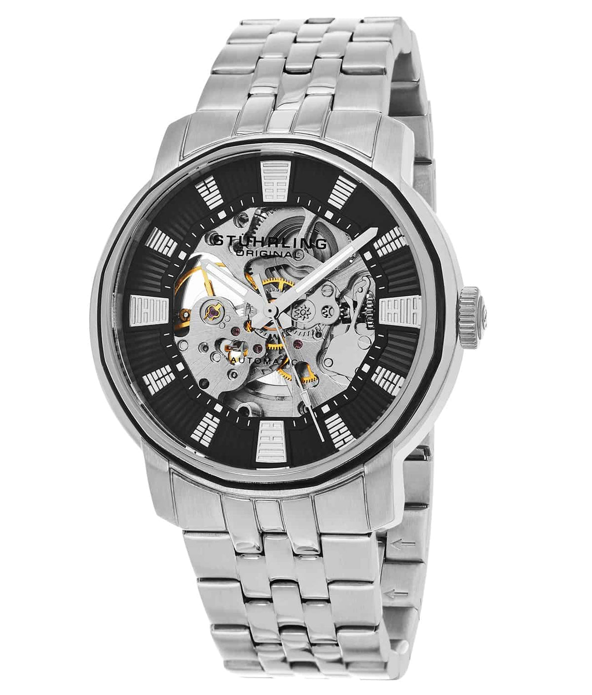 Legacy 446 Automatic 42mm Skeleton - Black Dial / Silver Case / Silver Stainless Steel Bracelet Deployant Buckle
