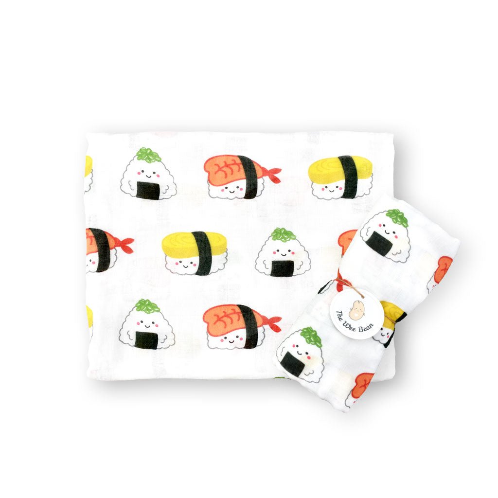 Organic Bamboo Blend Swaddle - Sushi | Design: Sushi