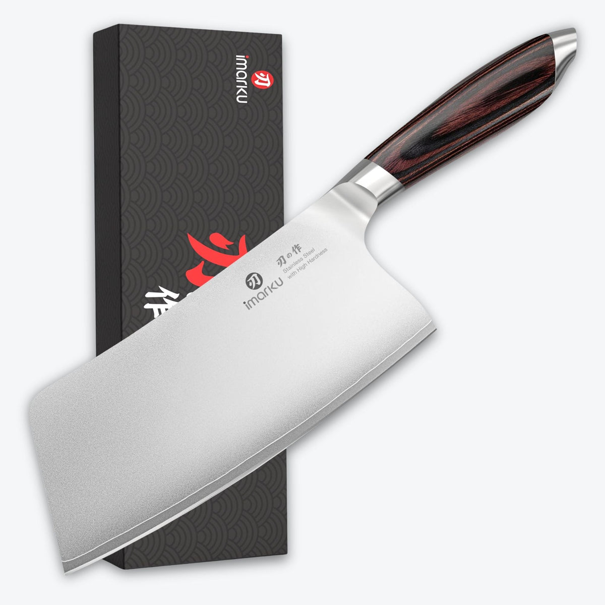 Cleaver Knife 7.5 Inch High Carbon Stainless Steel Chopping Chef Knife