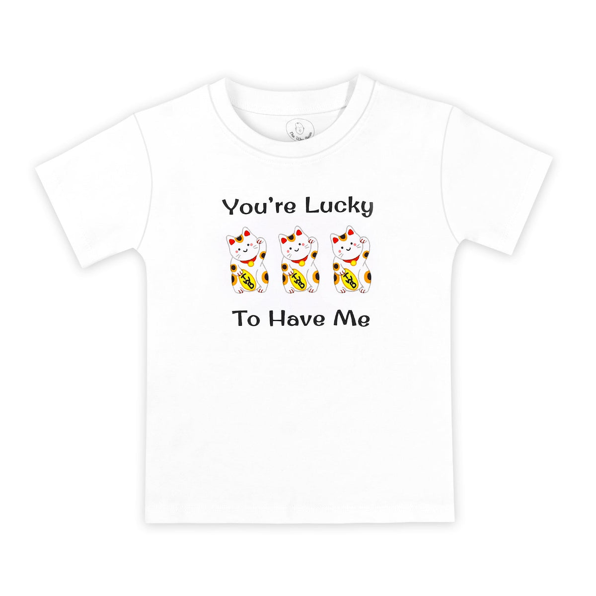 Organic Cotton Toddler Kid’s T-Shirt - Lucky Cat Maneki Neko | Size: 3 - 4Y