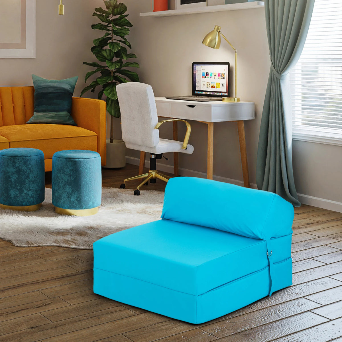 Single Z Bed for Kids Folding Mattress Bed Futon Sofa Bed Guest Mattress