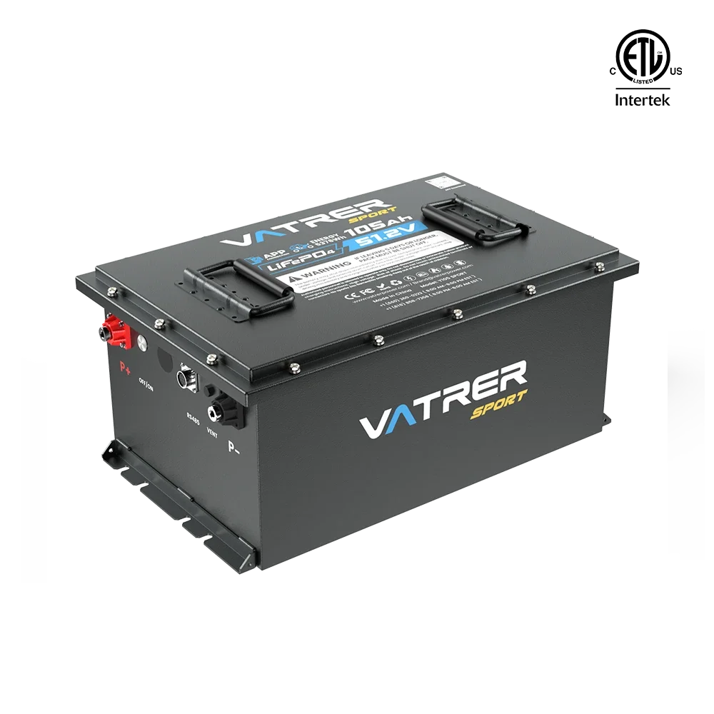 【UL 2271】Vatrer 48V 105Ah UTV Lithium Battery for Heavy Duty Power and Long Range