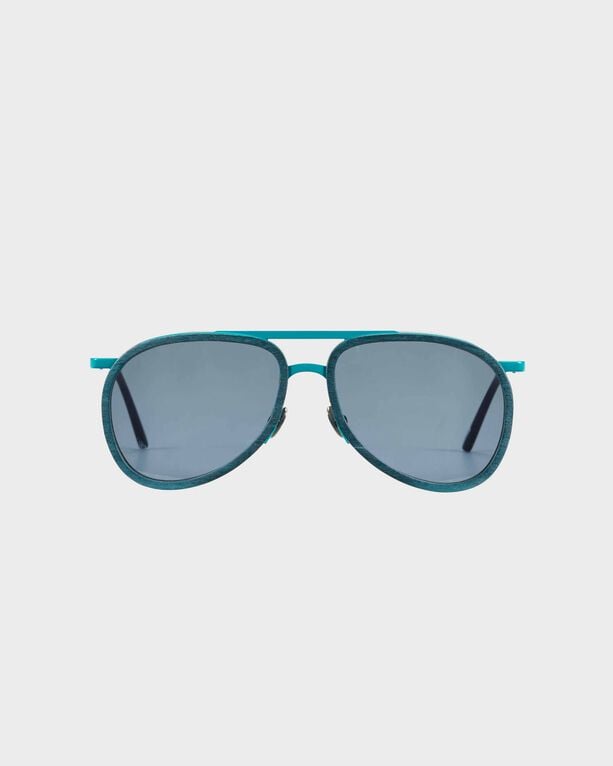 Vilebrequin - Wood Aviator Sunglasses Solid - Vbq X Shelter - Sunglasses - Vol2nuit - Green - Size OSFA