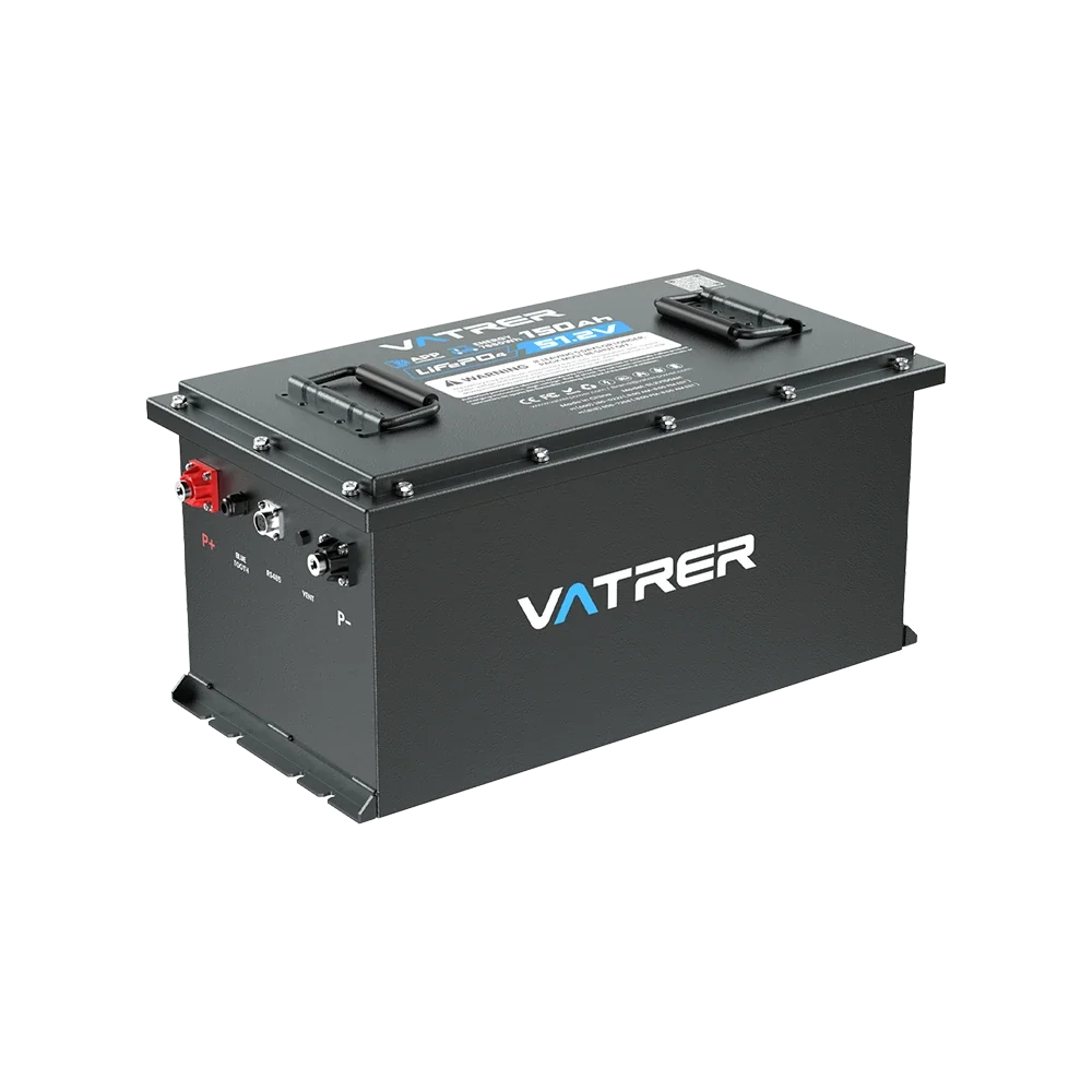 Vatrer 48V 150Ah High Capacity Lithium Golf Cart Battery, 200A BMS, 7680Wh, Max 10.24kW Power Output EU - 1 PACK
