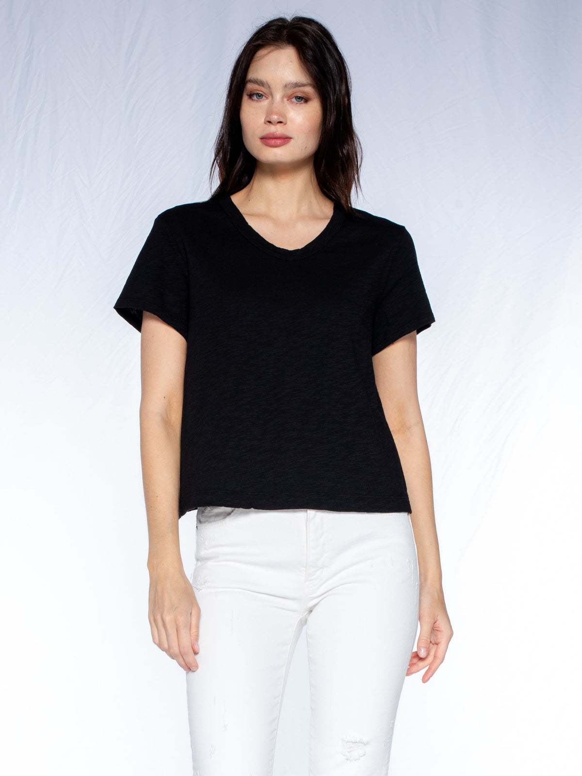 Crop Boxy Short Sleeve - Black / XS