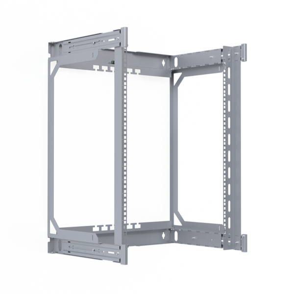 Rückrahmen für 19" X-Rack Wandgehäuse, 400-600mm 15HE 600x766mm verzinkt 1/3