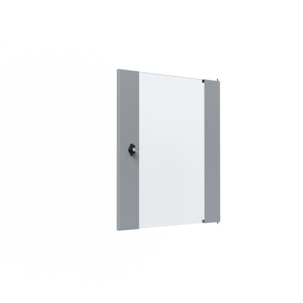 Glastür für 19" X-Rack Wandgehäuse, 15HE grau RAL7035 3/3