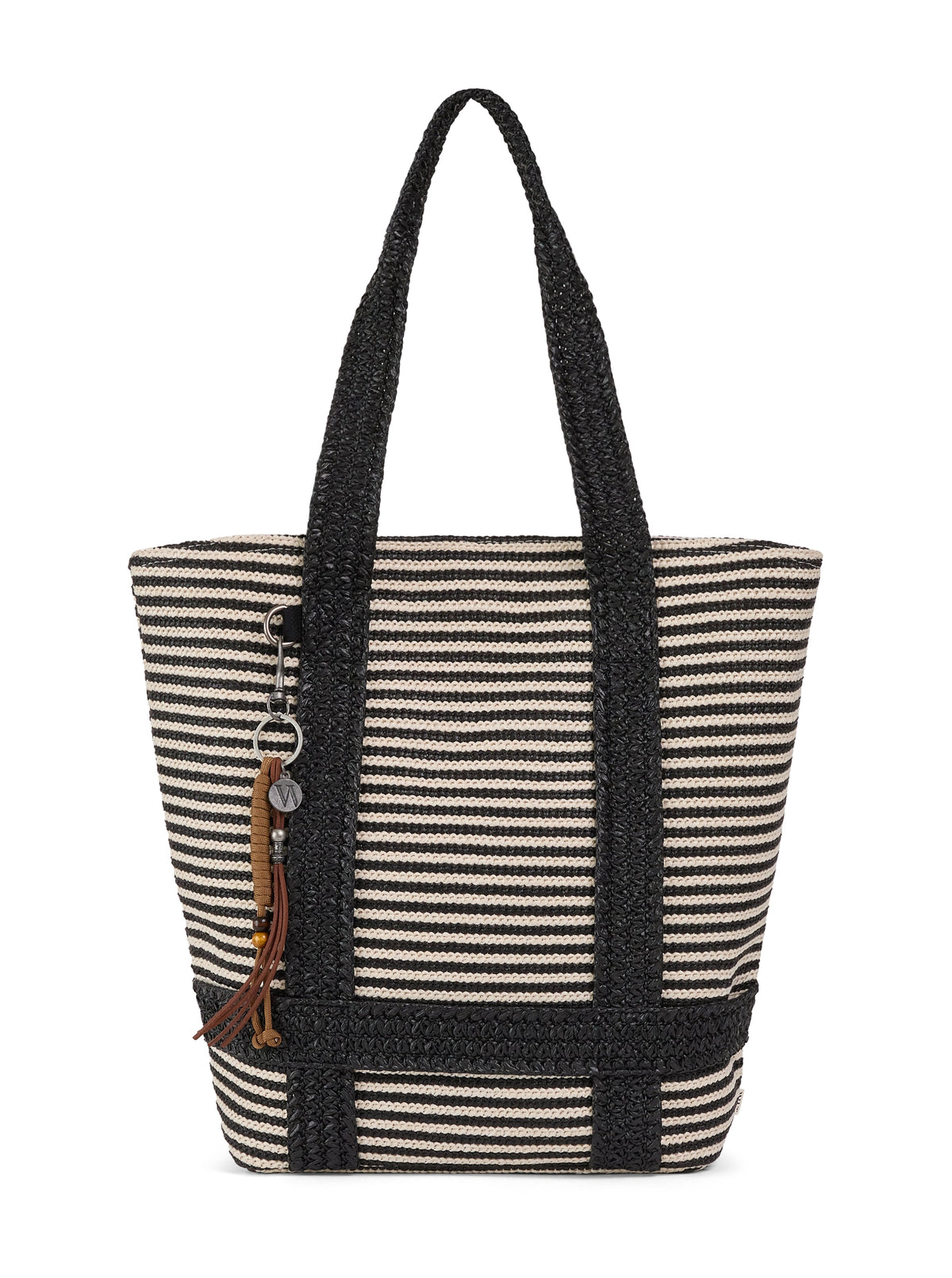 Palermo Tote - Black Bone Stripe