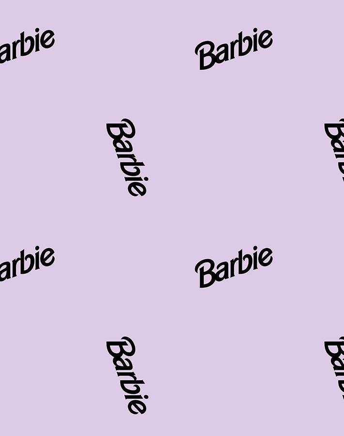 'Barbie™ 90s Logo' Wallpaper by Barbie™ - Lavender - Removable Panel