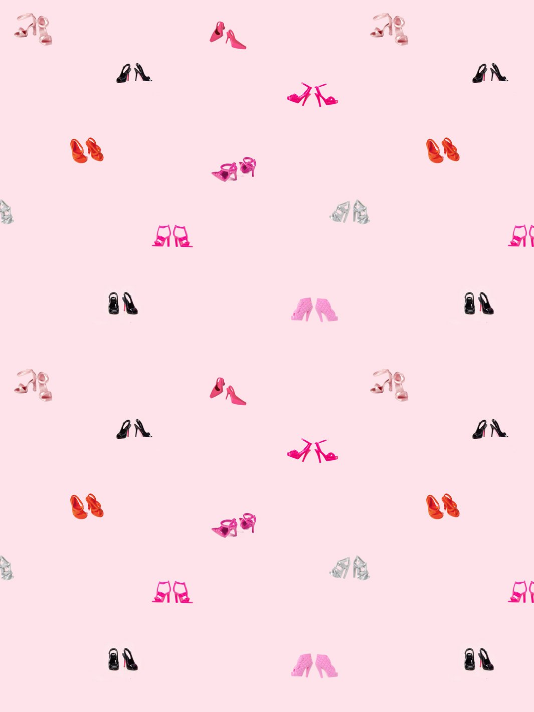 REMOVABLE VINYL - Heel Toss Wallpaper by Barbie™ - PINK